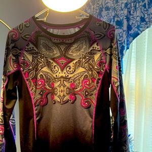 Athleta paisley top. Size M.Black, purple, gray! Beautiful top!